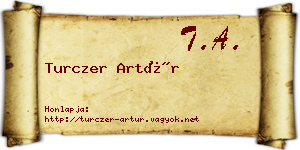 Turczer Artúr névjegykártya